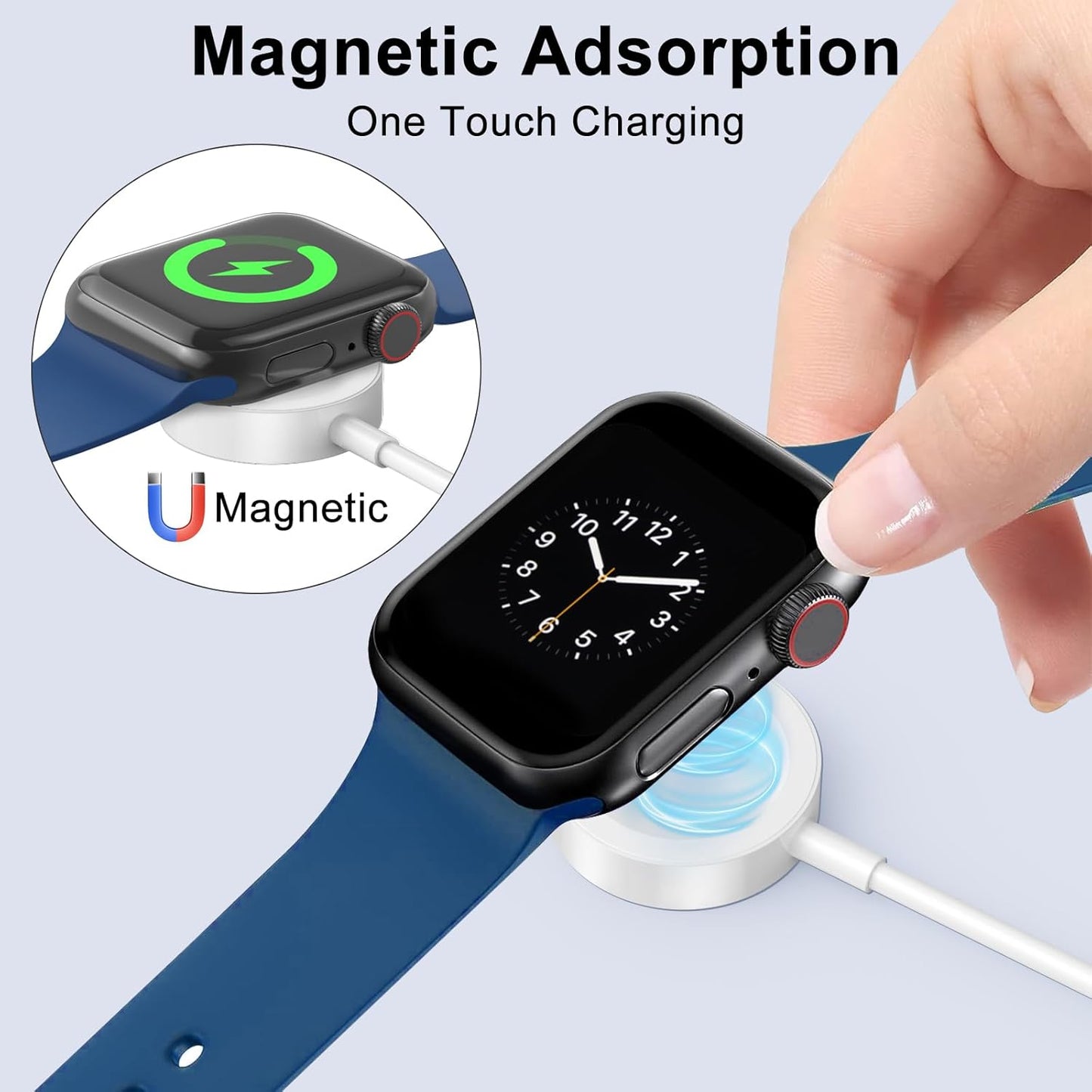 2Pack Magnetic Wireless Charger – Fast USB Charging Cable for Smart Watch