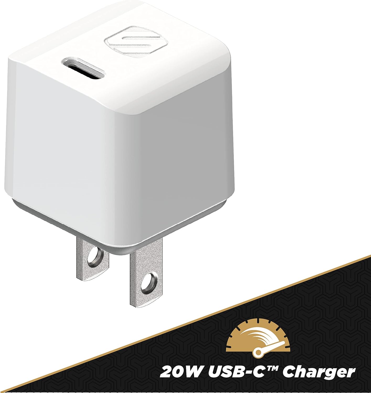 Scosche HPDC20WT-SP Fast Charger PowerVolt 20W Mini Cube USB-C (OPEN BOX)