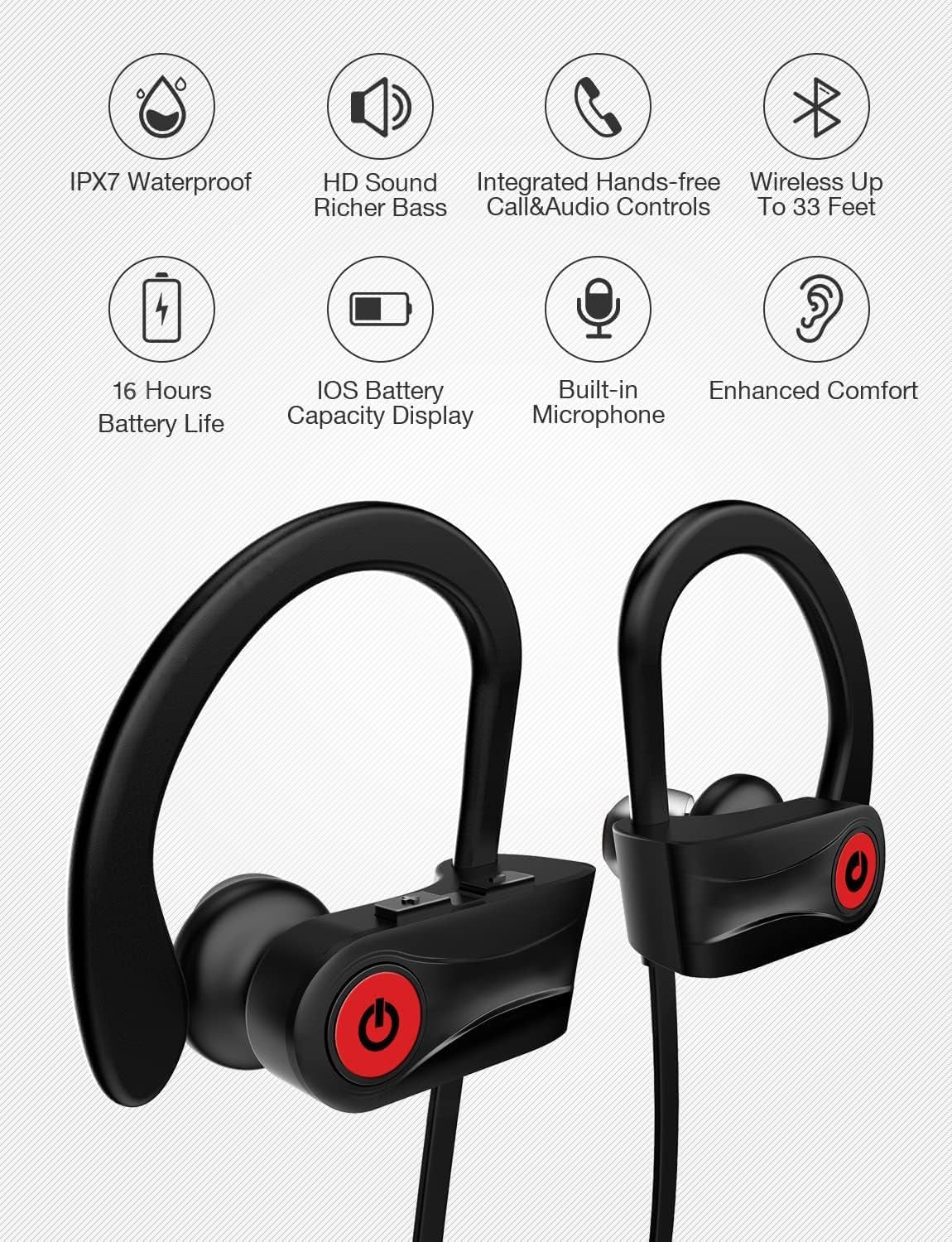 Otium U18 Bluetooth Earbuds Wireless Headphones