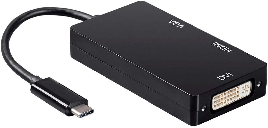 Monoprice USB Type C To 4K HDMI Single Link DVI and VGA Passive Adapter (OPEN BOX)
