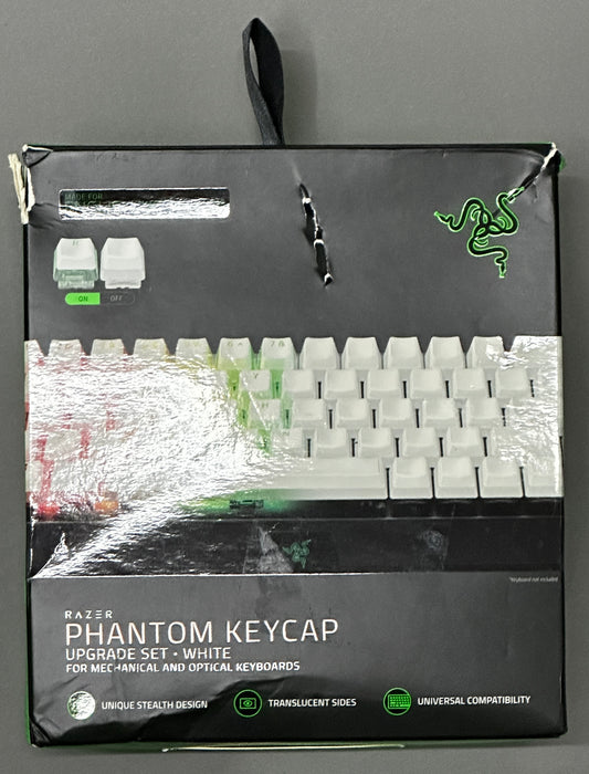 Razer Phantom Keycap Set – Stealth Pudding, White, 128 Keys, RGB Compatible