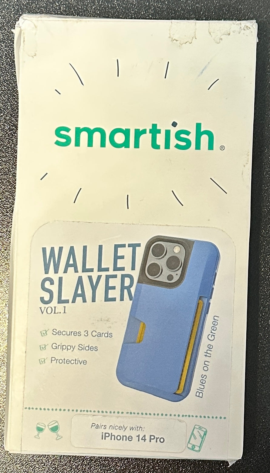 Smartish iPhone 14 Pro Wallet Case Wallet Slayer Vol.1 Slim Protective Blue