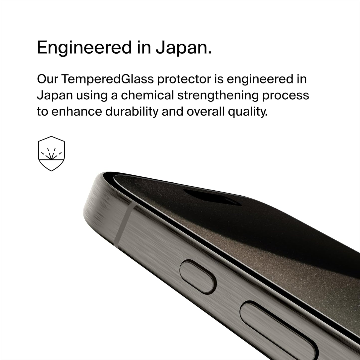 Belkin ScreenForce Privacy Tempered Glass for iPhone 15 Pro