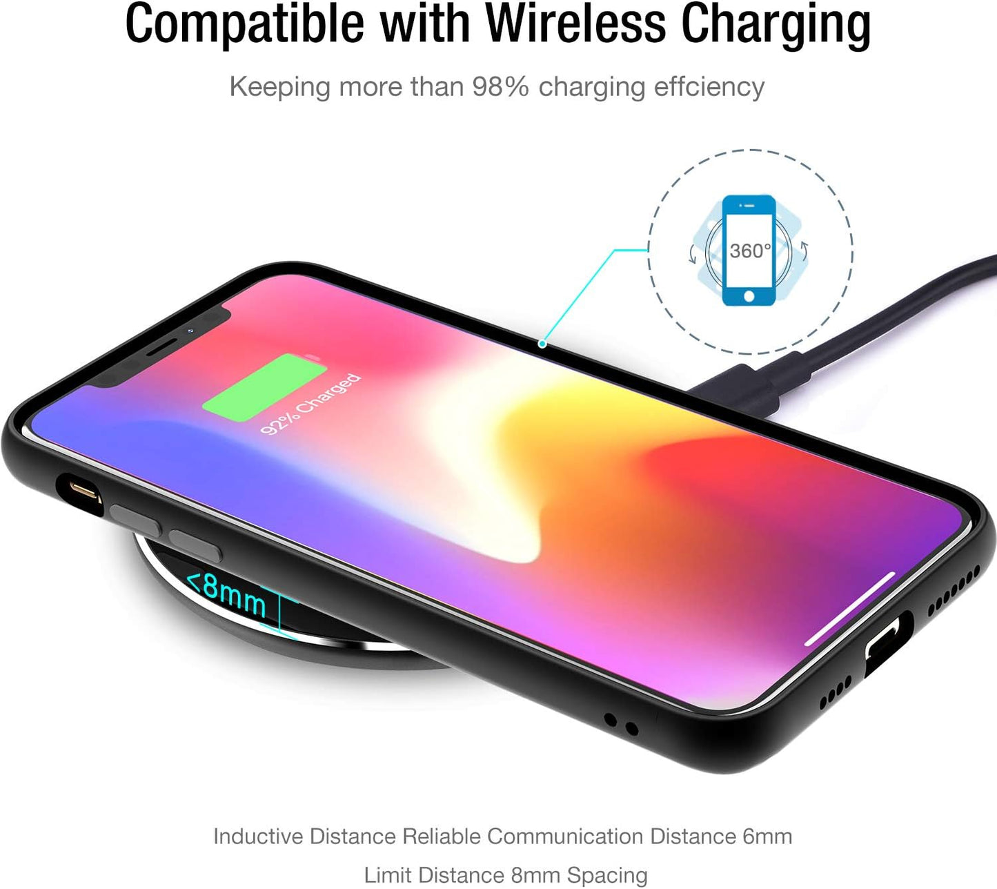 TOZO W1 Wireless Charger Aluminum Fast Charging Pad with USB-C Cable (OPEN BOX)