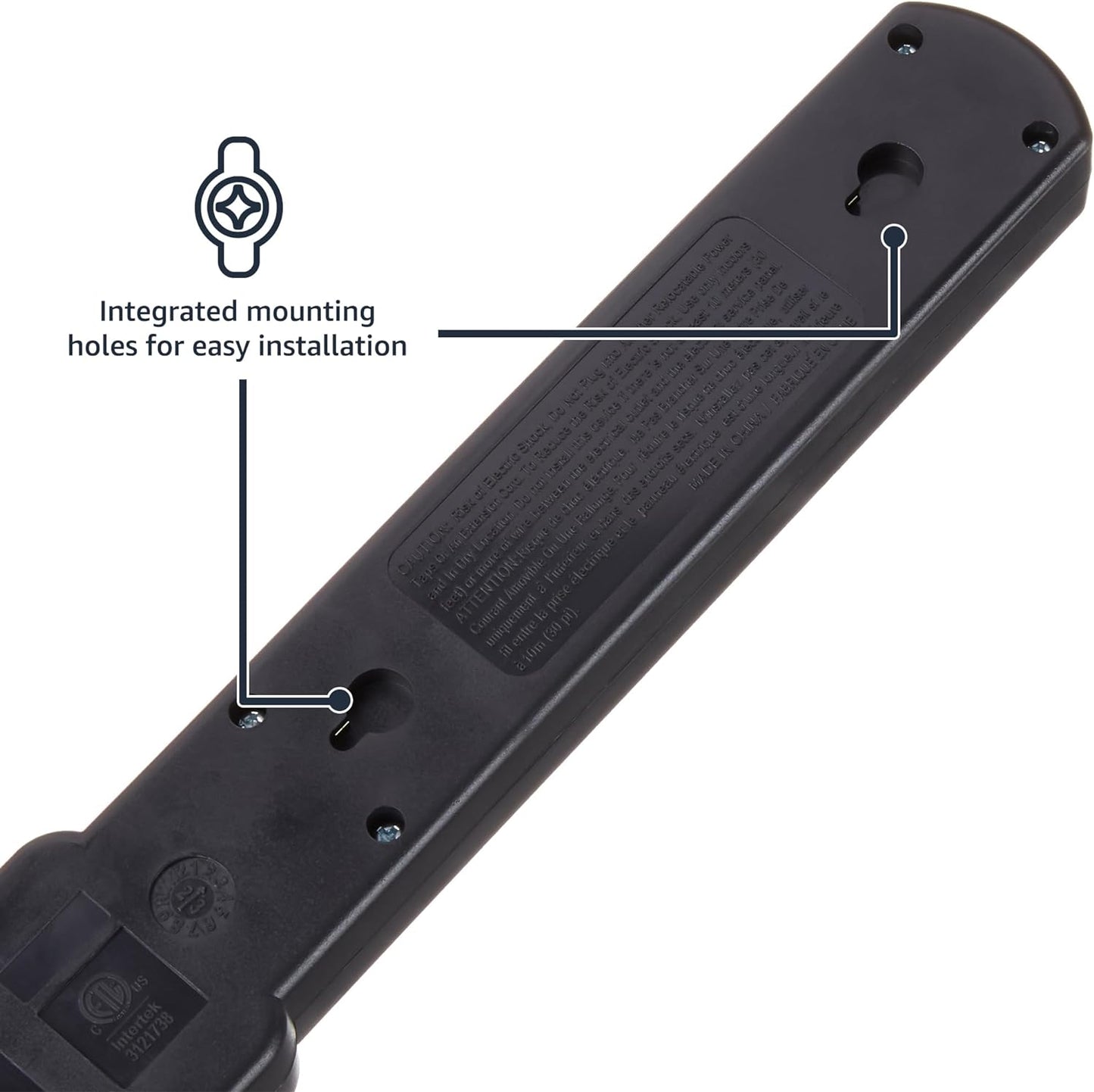 Amazon Basics 6-Outlet Surge Protector Power Strip 2-Pack Black