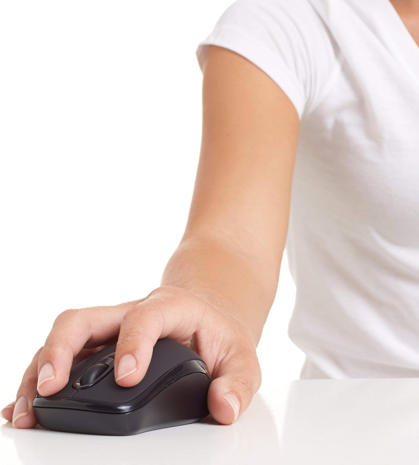 Amazon Basics 2.4GHz Wireless Optical Mouse – Nano Receiver, Black