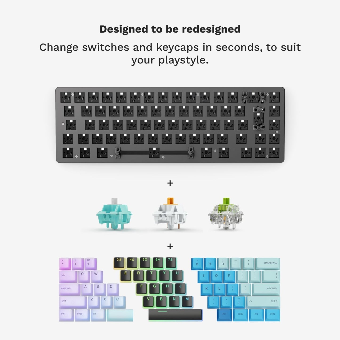 Glorious Gaming GMMK 2 Compact 65% Barebones Black (OPEN BOX)