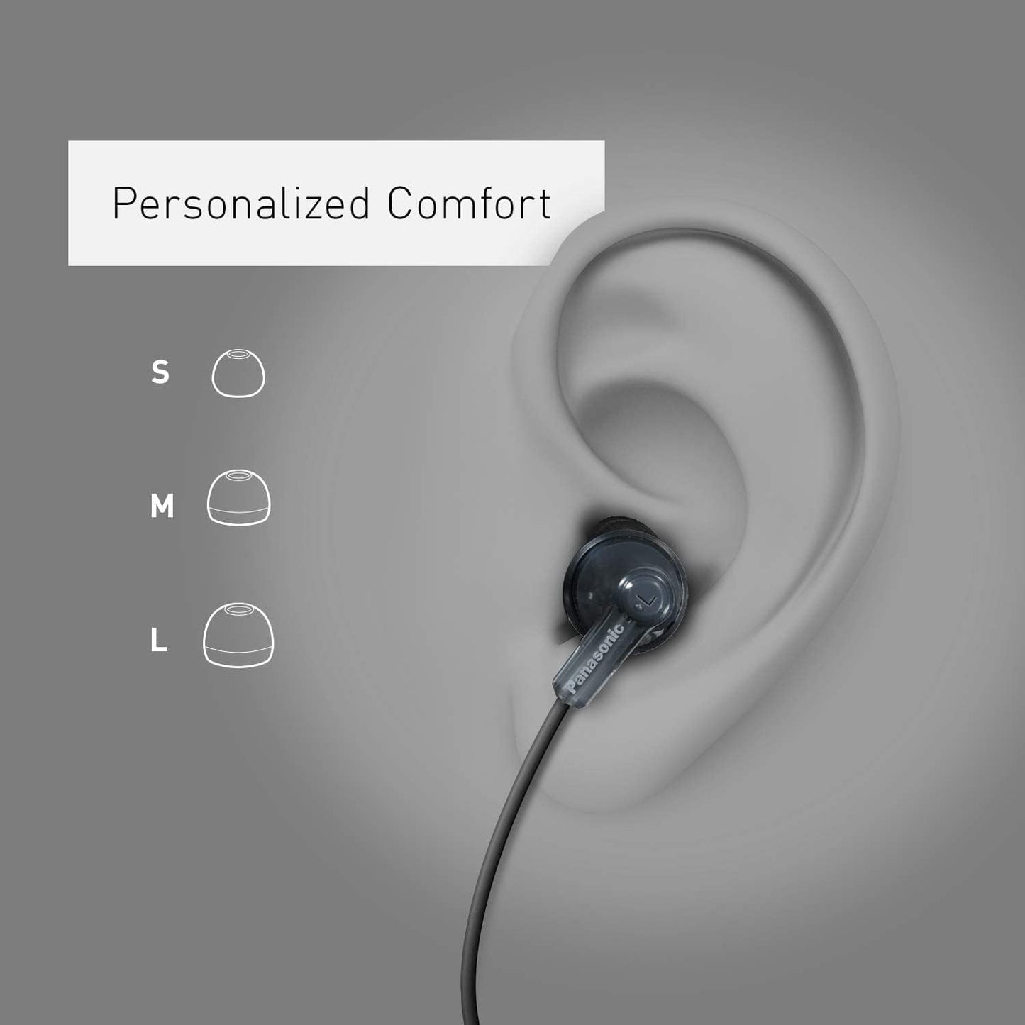 Panasonic RP-HJE120-KA ErgoFit In-Ear Headphones (OPEN BOX)