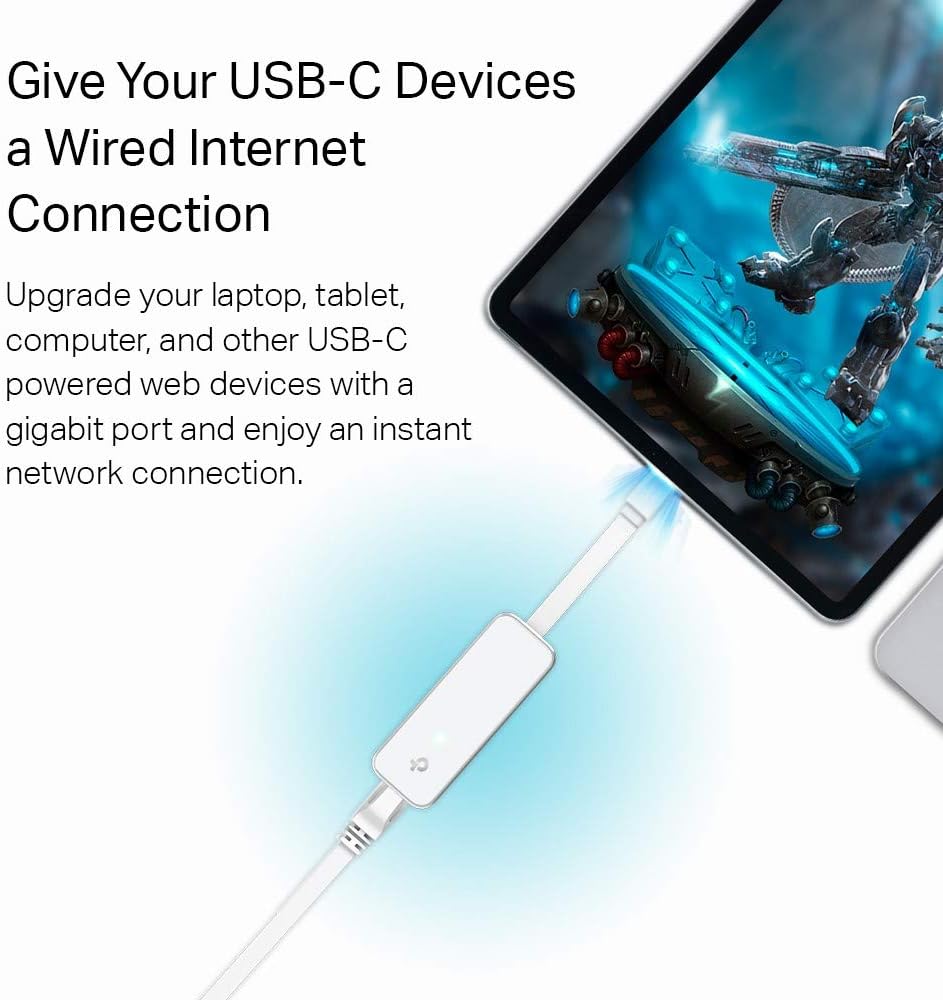TP-Link USB C to Ethernet Adapter (UE300C) RJ45 to USB C