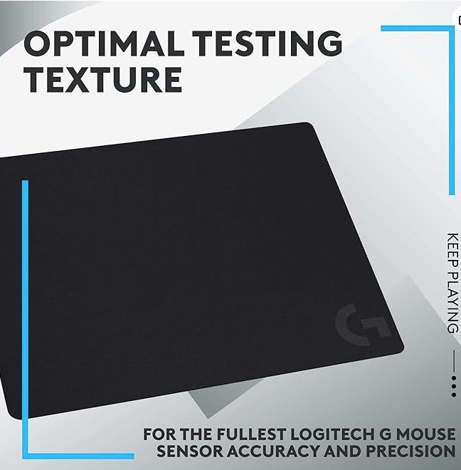 Logitech G240 Gaming Mouse Pad - Cloth Surface, Non-Slip Rubber Base, Black (OPEN BOX)