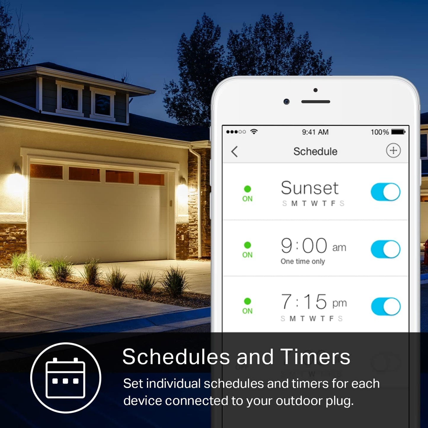 Kasa Outdoor Smart Plug, Smart Home Wi-Fi Outlet with 2 Sockets (OPEN BOX)