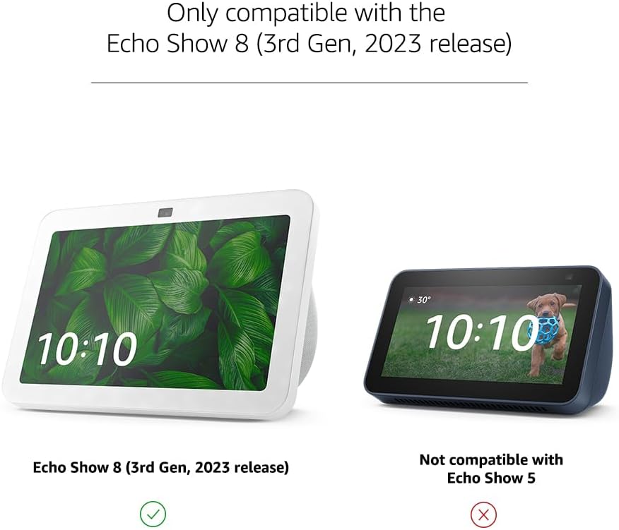 NuPro Charcoal Durable Adjustable Angle Tilt Stand For Echo Show 8 (3rd gen) (OPEN BOX)