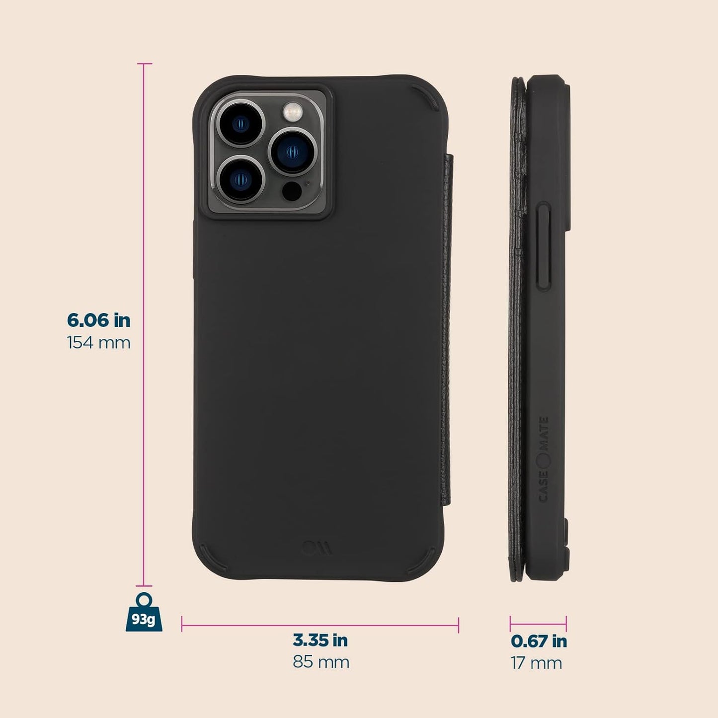 Case-Mate - Folio Wallet Case for iPhone 13 Pro (OPEN BOX)