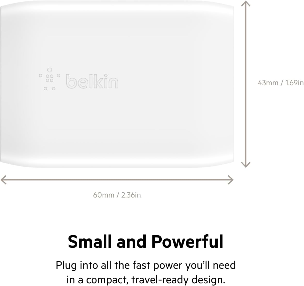 Belkin 30W Wall Charger USB-C to C Bundle (Boost Charge) White (OPEN BOX)
