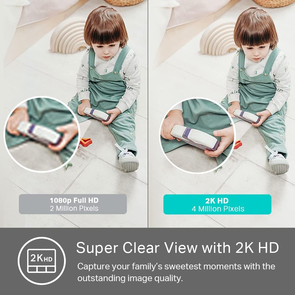 Kasa Smart 2K QHD Indoor Security Camera, Person/Baby Crying/Motion (OPEN BOX)
