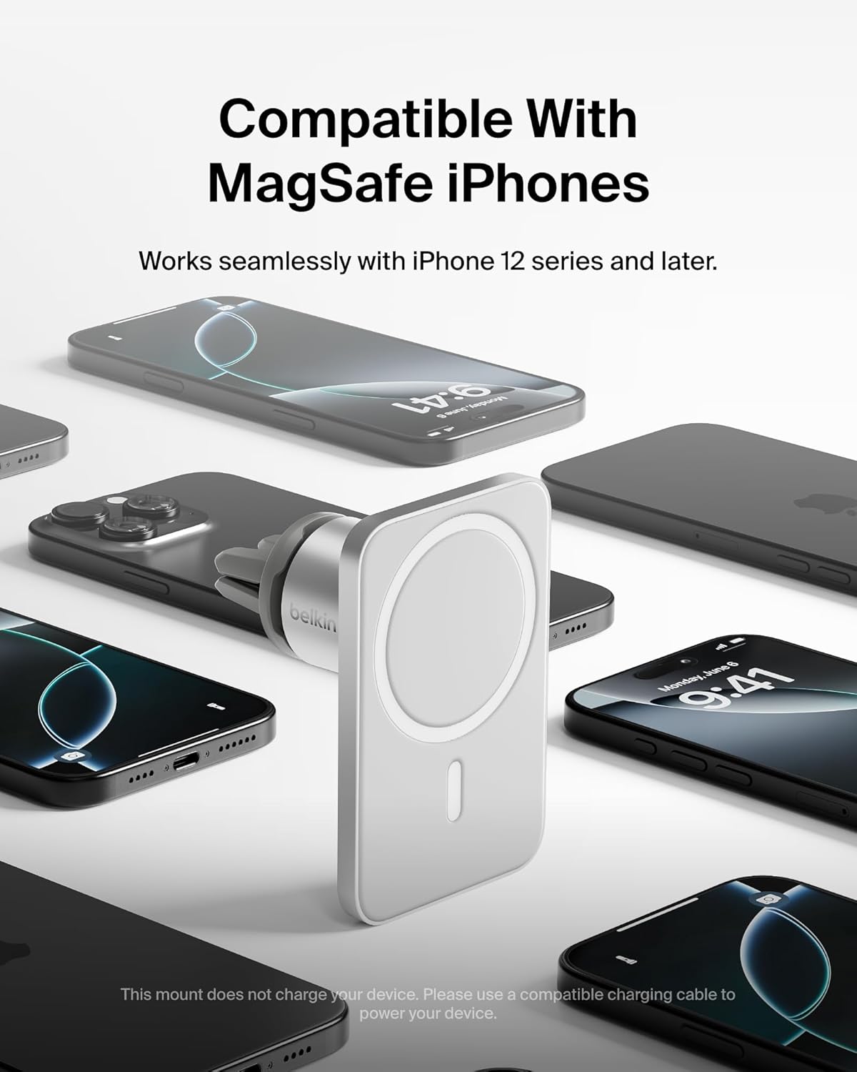 Belkin - MagSafe Vent Mount Pro - Car Phone Holder for iPhone (OPEN BOX)