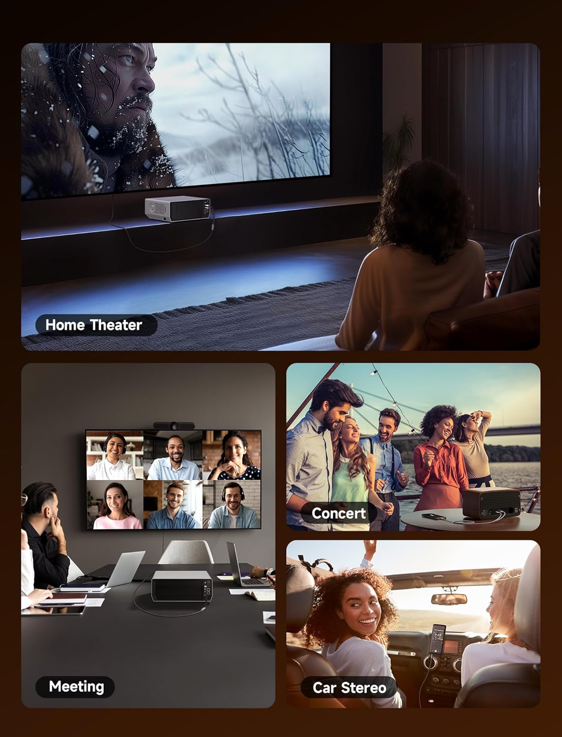 JSAUX RCA to 3.5mm Audio Cable 6.6ft – Aux to RCA Y Adapter Gray