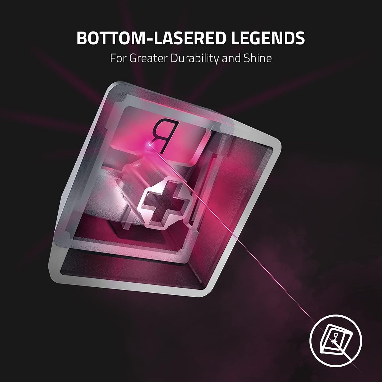 Razer Phantom Keycap Set – Stealth Pudding, White, 128 Keys, RGB Compatible