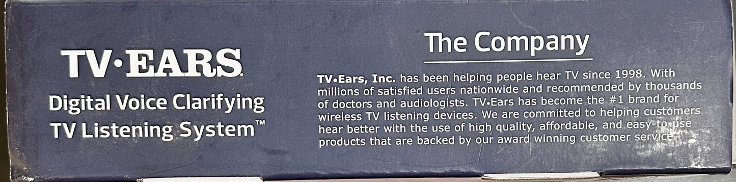 TV Ears Digital Wireless Headset System Seniors Hearing Aid Audio Device Model 11641