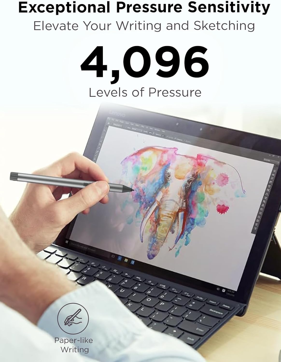 Lenovo Digital Pen 2 – 4,096 Pressure Levels, Ultra-Tactile – Compatible with Yoga & IdeaPad Flex Series