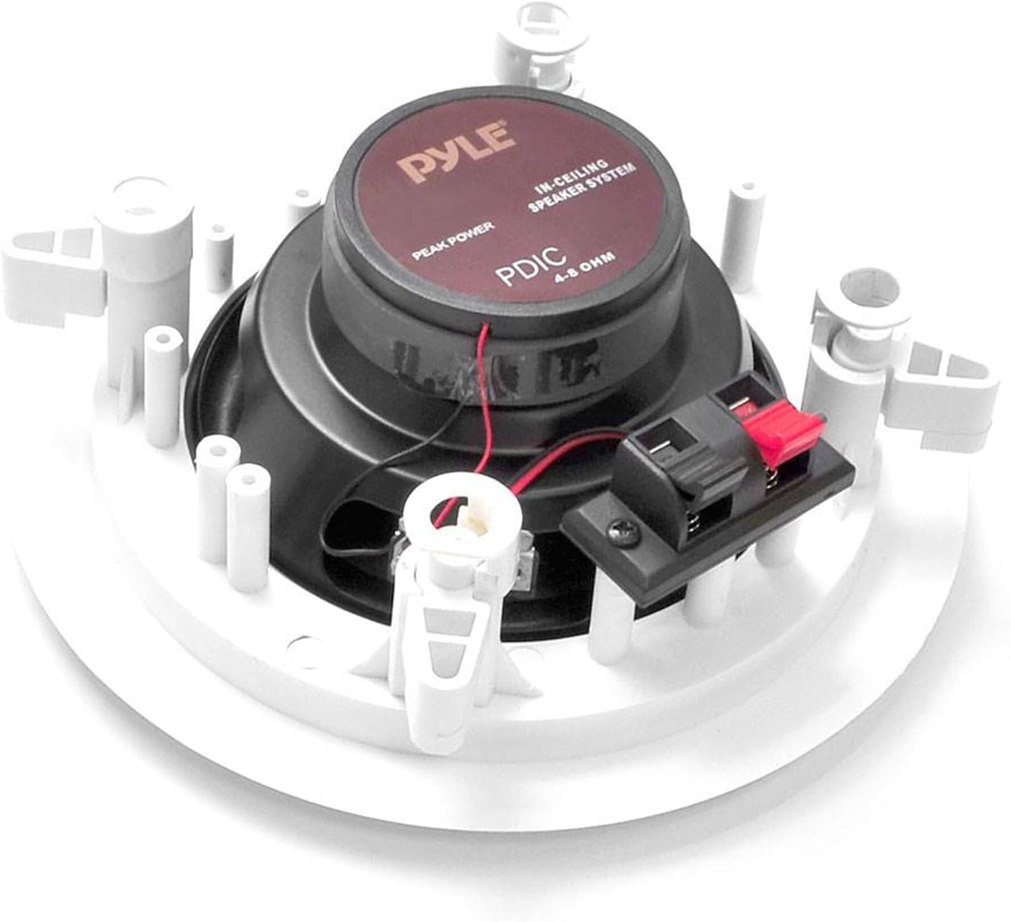 Pyle PDIC61RD 6.5" In-Ceiling/In-Wall 2-Way Speakers Pair – 200W Flush Mount