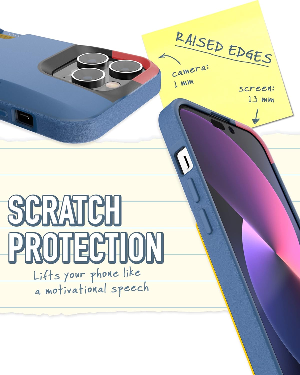 Smartish iPhone 14 Pro Wallet Case Wallet Slayer Vol.1 Slim Protective Blue