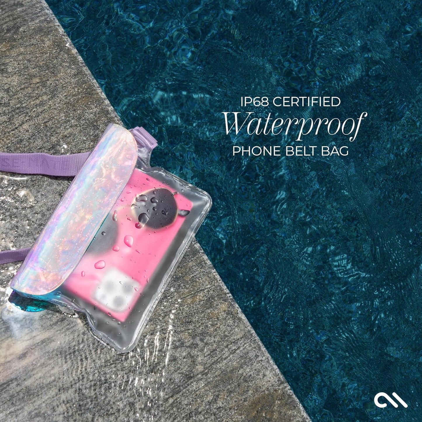 Case-Mate IP68 Waterproof Phone Pouch with Belt Loop and Triple Seal Protection (OPEN BOX)