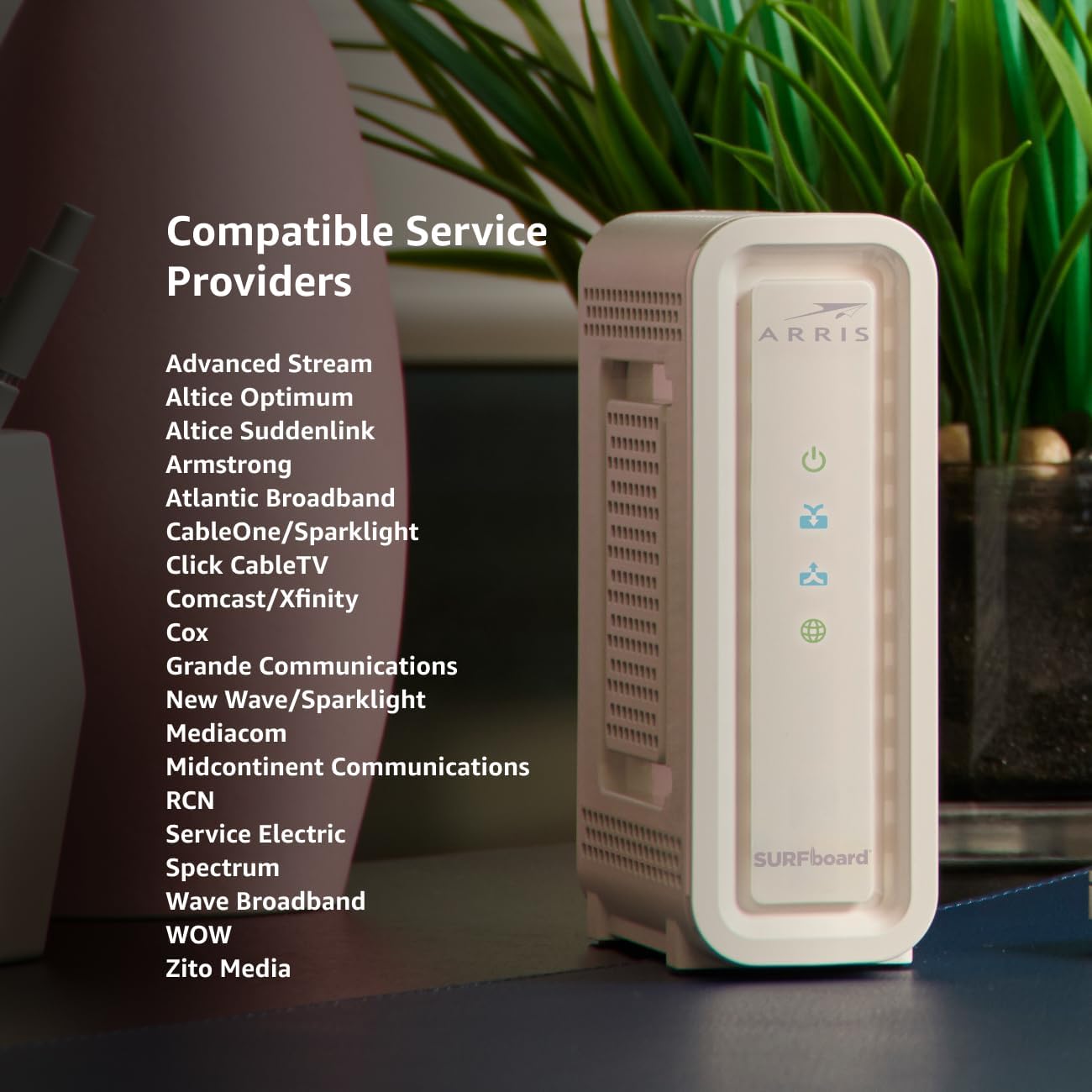 ARRIS SURFboard SB6190 DOCSIS 3.0 32 x 8 Gigabit Cable Modem