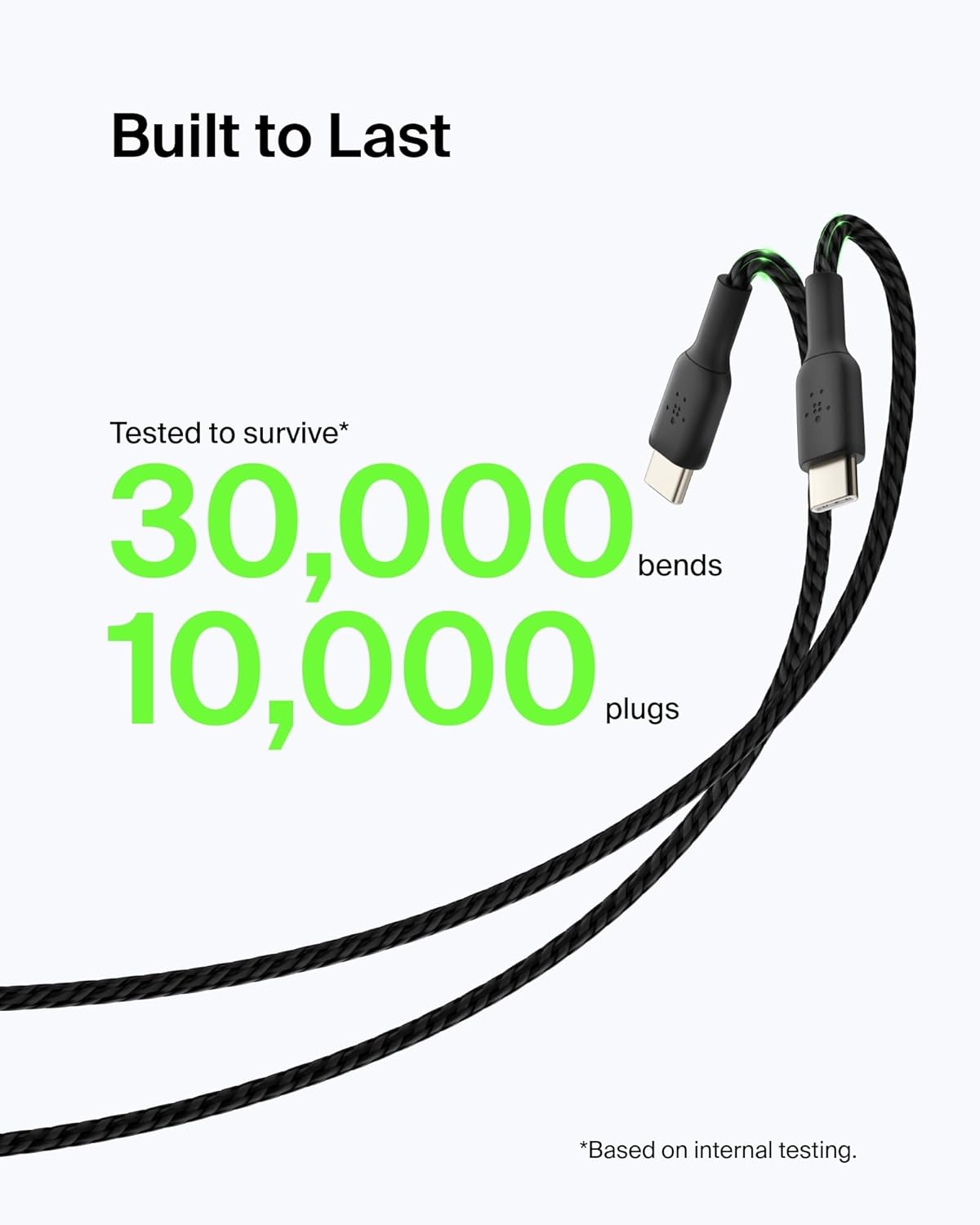 Belkin BoostCharge USB-C to USB-A Cable 3.3ft (15W) – Braided, Durable, Universal Charging Cord