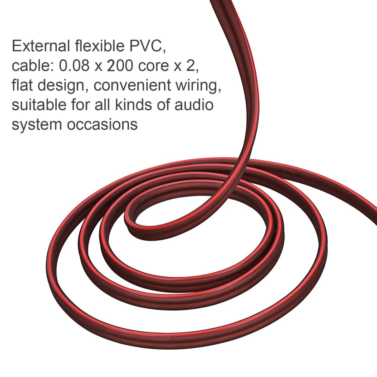 Yuchenfeng 14AWG RCA to Bare Wire Cable – Gold-Plated OFC Zero-Noise 16.4FT