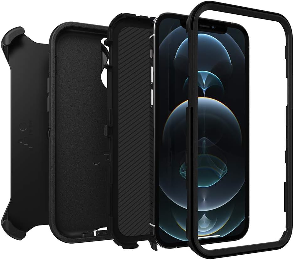 OtterBox DEFENDER SERIES Case & Holster for Apple iPhone 12 Pro Max - Black