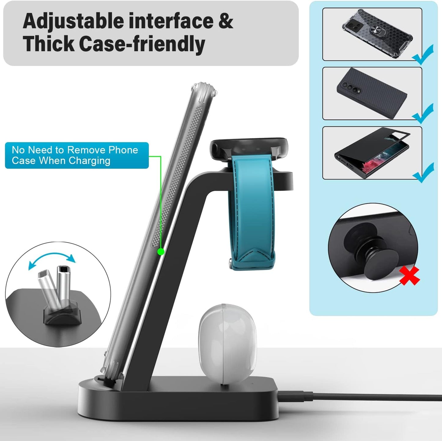 Samsung Multi-Device Charging Station 3 in 1 Fast Charging Stand (OPEN BOX)