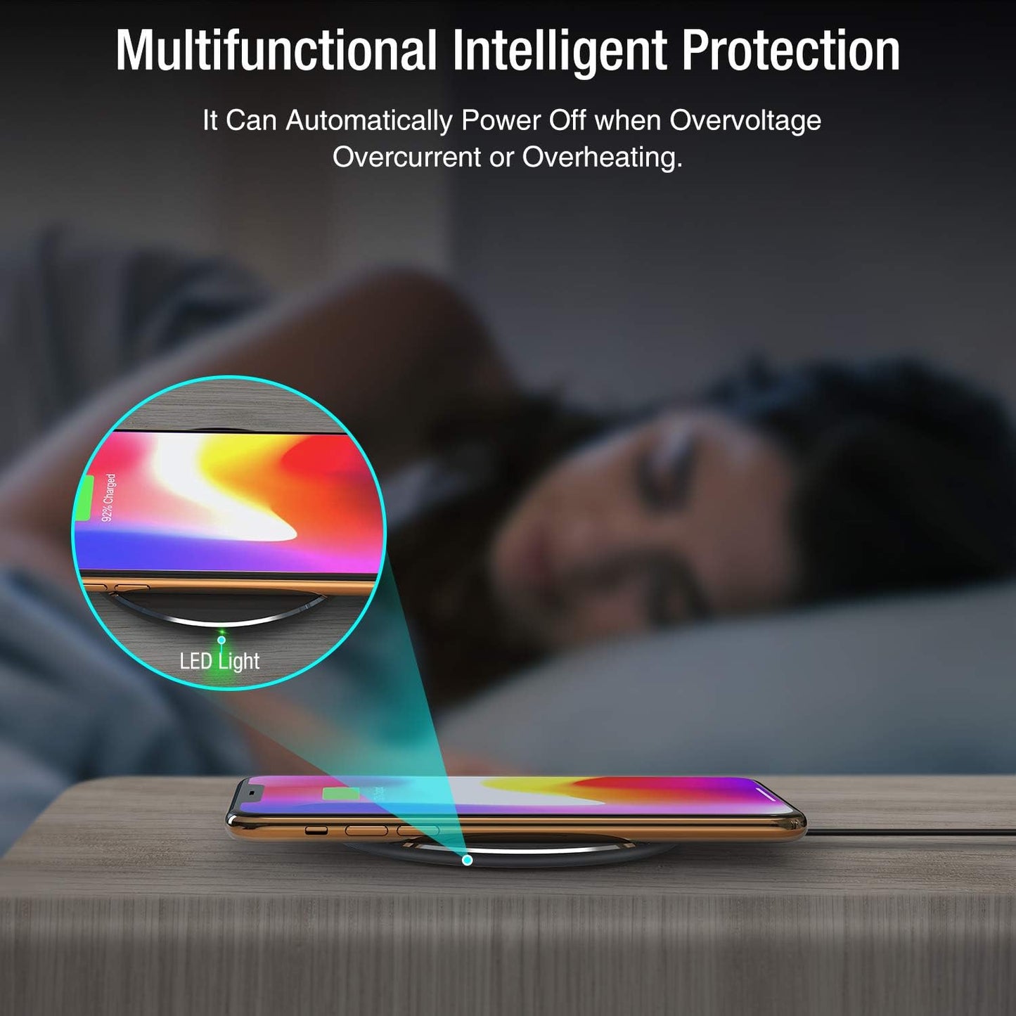 TOZO W1 Wireless Charger Aluminum Fast Charging Pad with USB-C Cable (OPEN BOX)