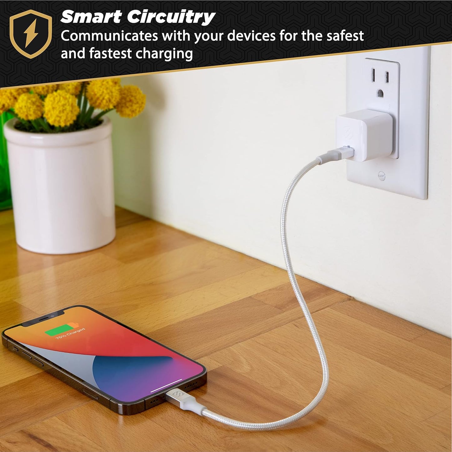 Scosche HPDC20WT-SP Fast Charger PowerVolt 20W Mini Cube USB-C (OPEN BOX)