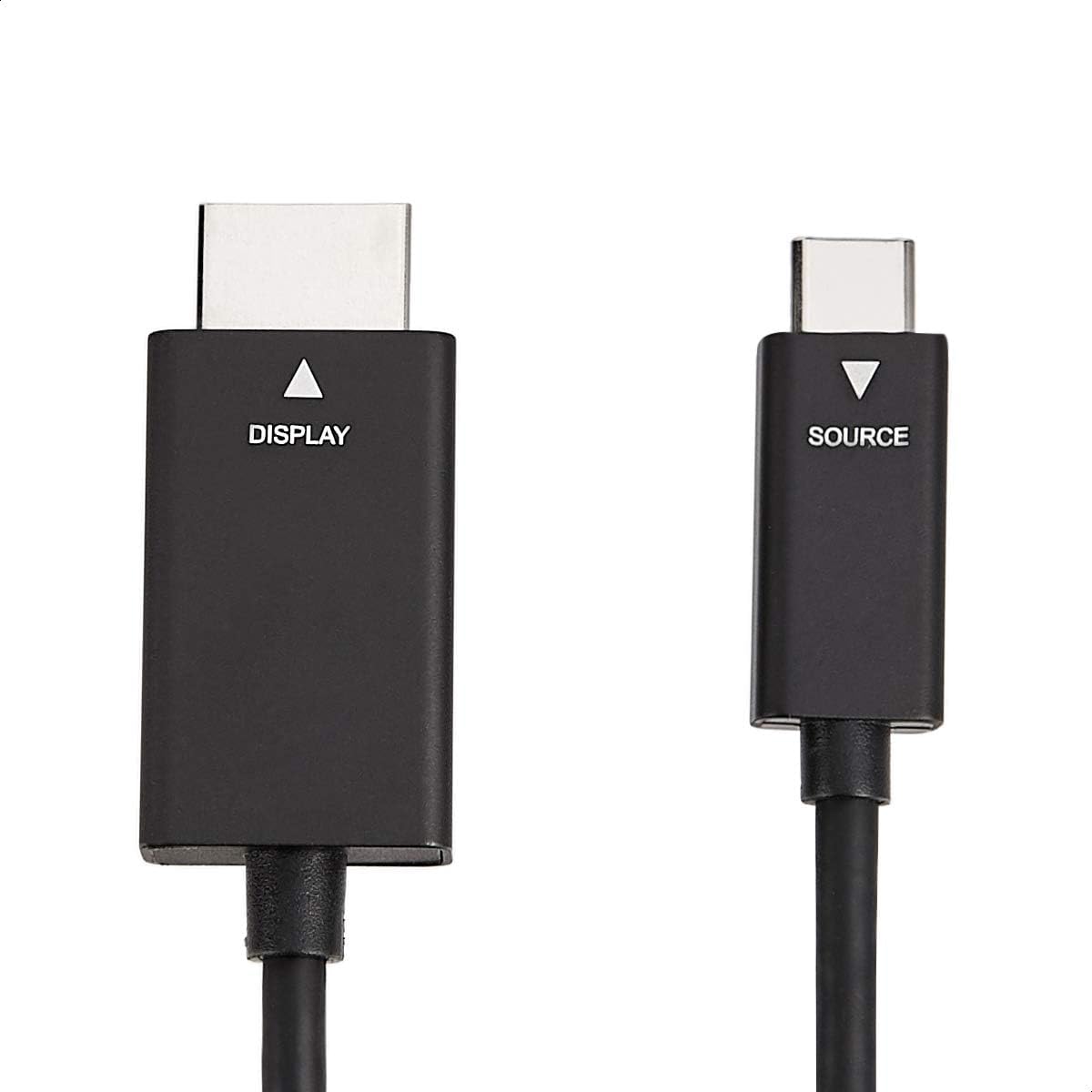 Amazon Basics Premium Aluminum USB-C to HDMI Cable Adapter (Thunderbolt 3 Compatible) 4K @60Hz, 6 Feet, Black