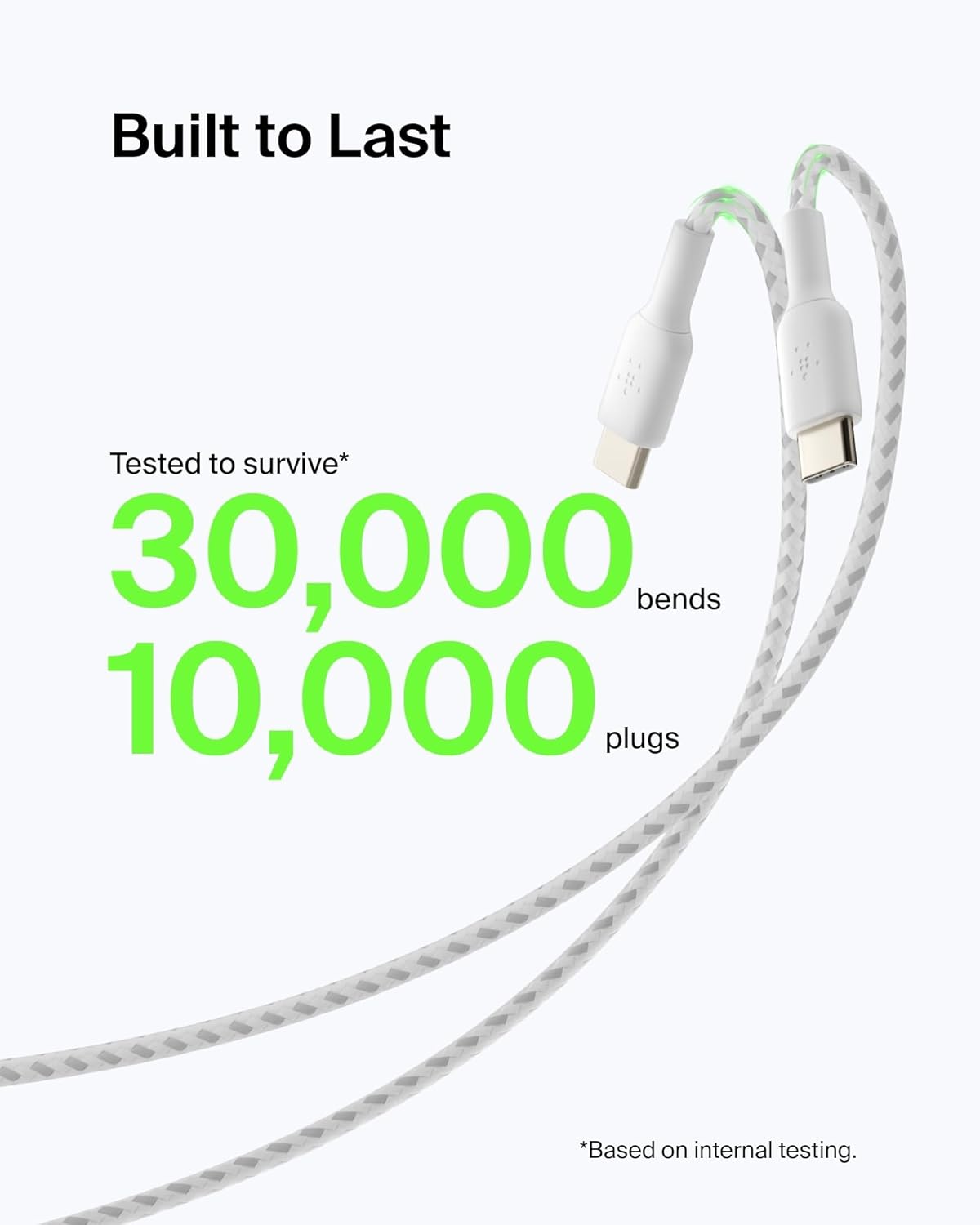 Belkin BoostCharge Braided USB-A to USB-C Cable (1M/3.3ft) (OPEN BOX)