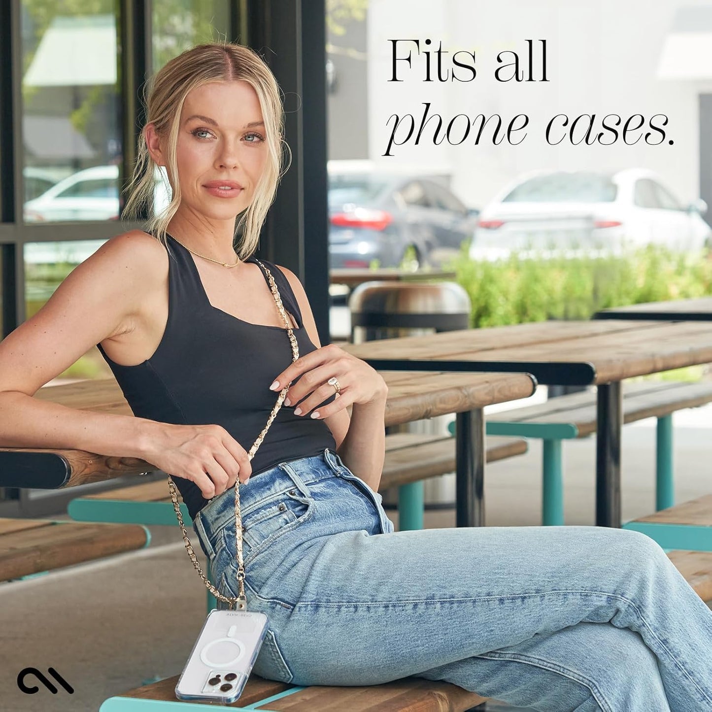 Case-Mate - Crossbody Chain for Any Cell Phone - Gold (OPEN BOX)