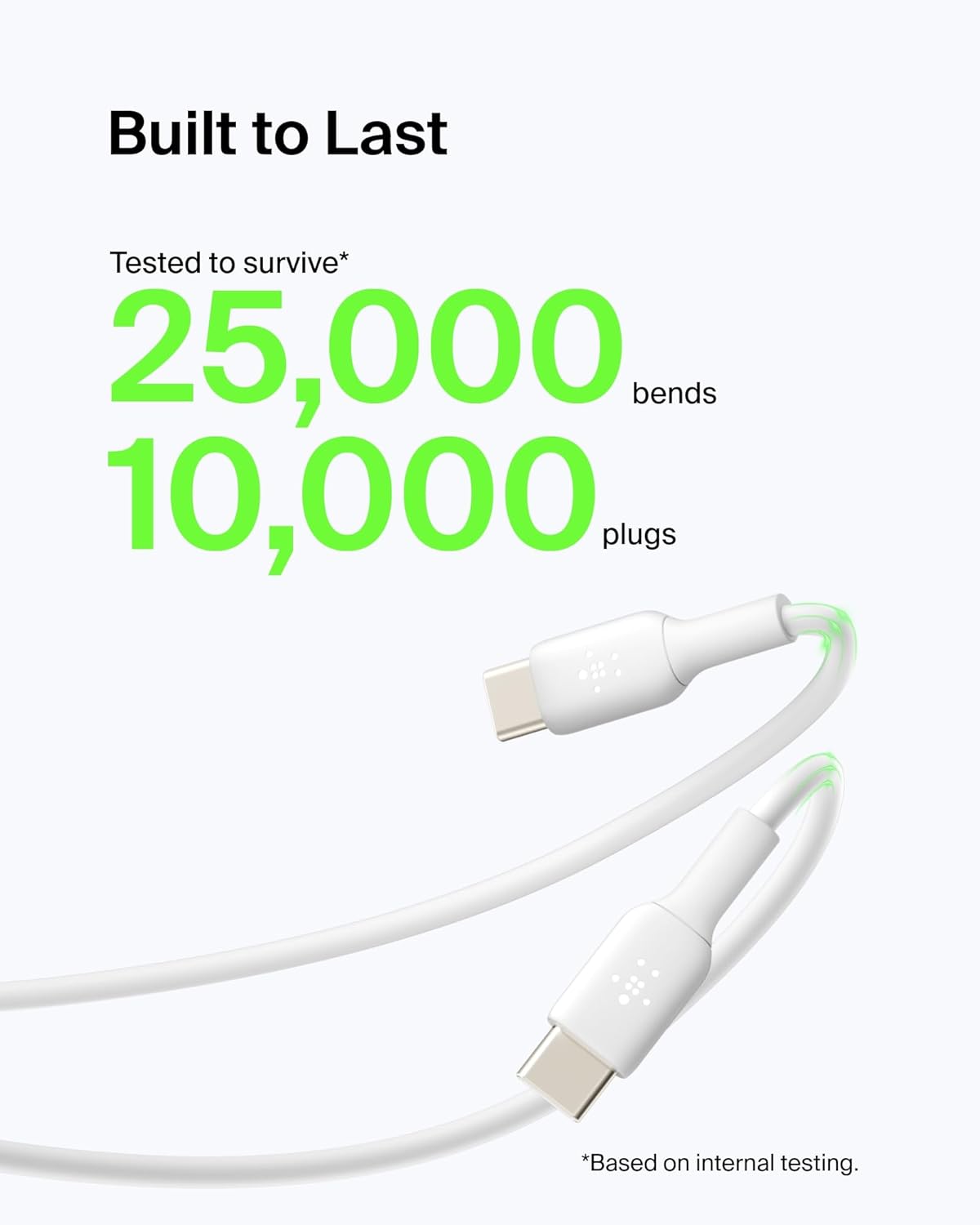 Belkin BoostCharge USB-A To USB-C Charging Cables 2 Pack 3.3' (OPEN BOX)