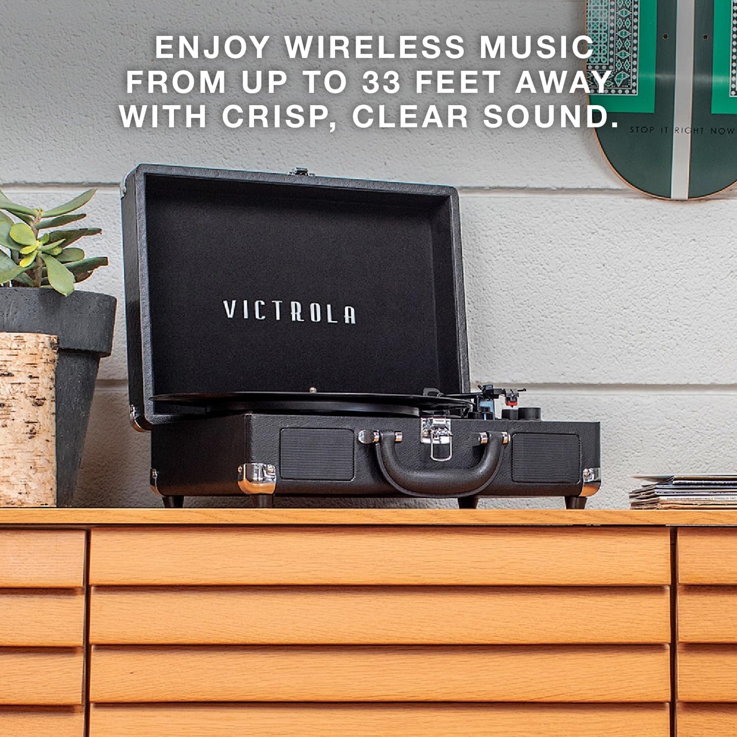 Victrola Journey Bluetooth Portable Suitcase See Detail in Photo (White) OPEN BOX