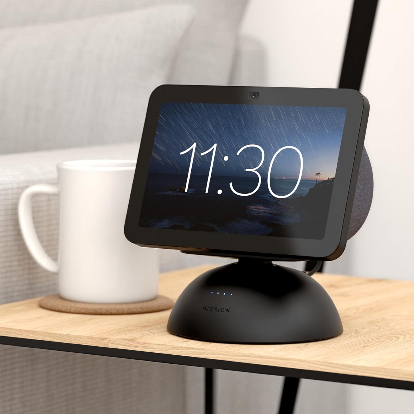 Mission - 2-in-1 Battery and Tilt Stand for Echo Show 8 (3rd Generation, 2023 Release)