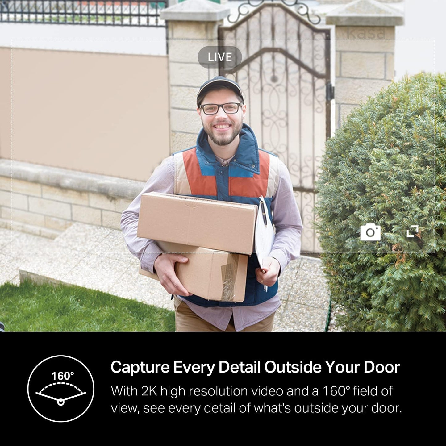 Kasa Smart Video Doorbell Camera Hardwired w/Chime 3MP 2K Resolution (OPEN BOX)