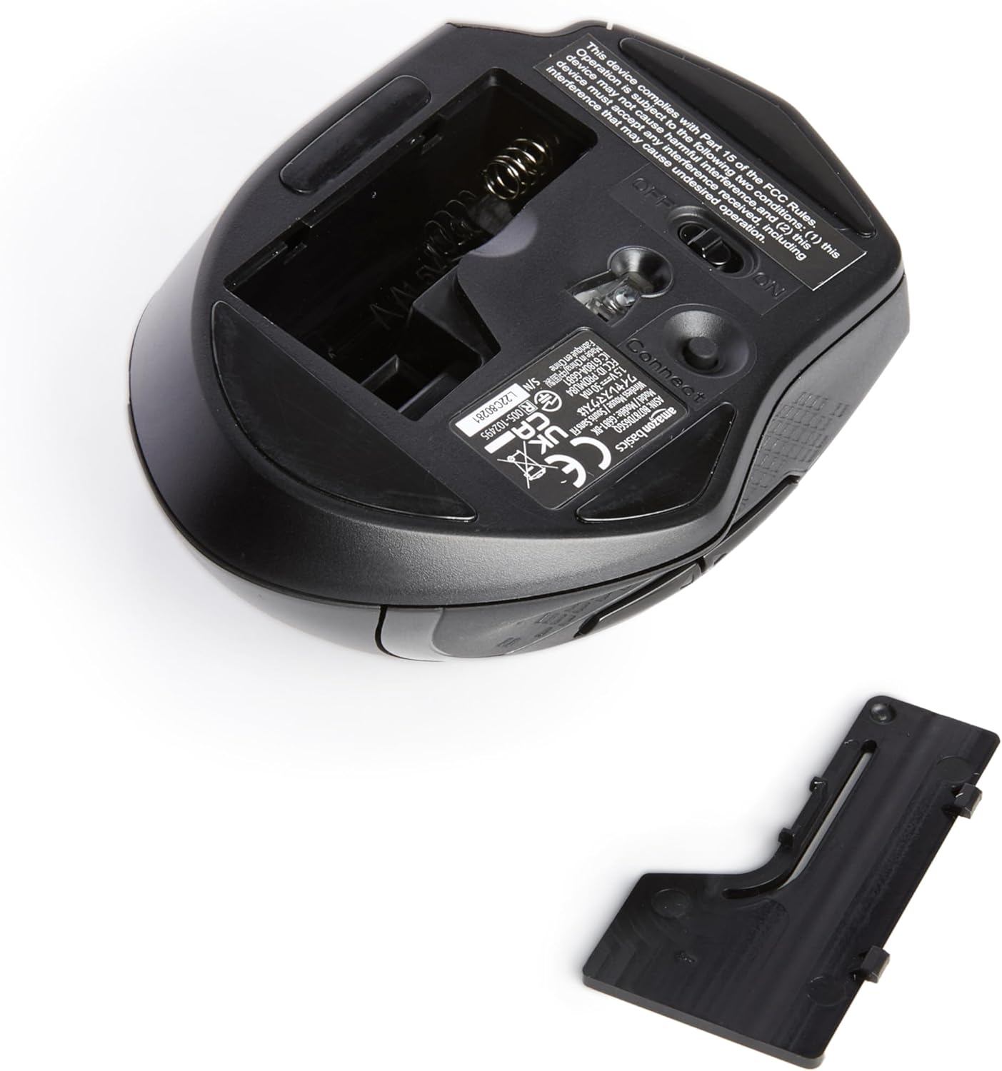 Amazon Basics Ergonomic 2.4 Ghz Wireless Optical PC Mouse DPI Adjustable Black (OPEN BOX)