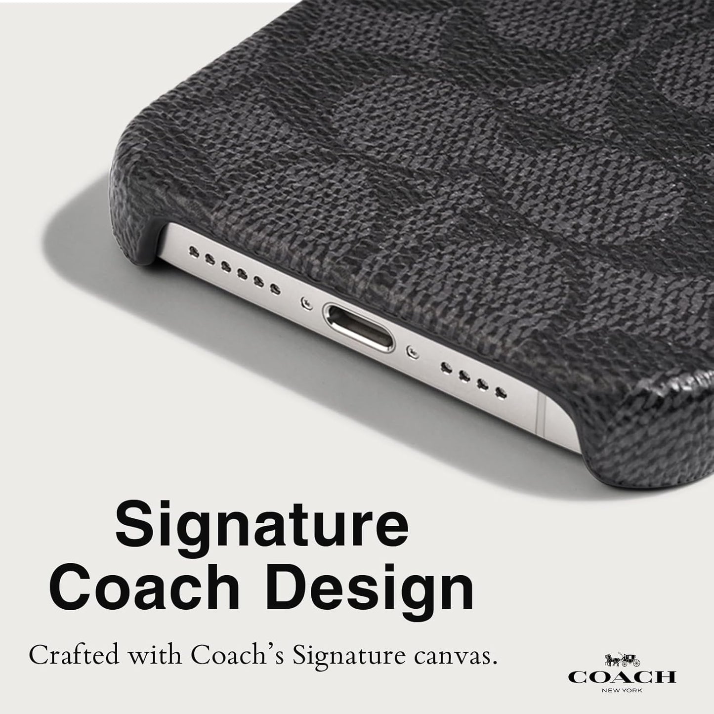 Coach Signature Canvas Slim Wrap Case for Apple iPhone 15Pro