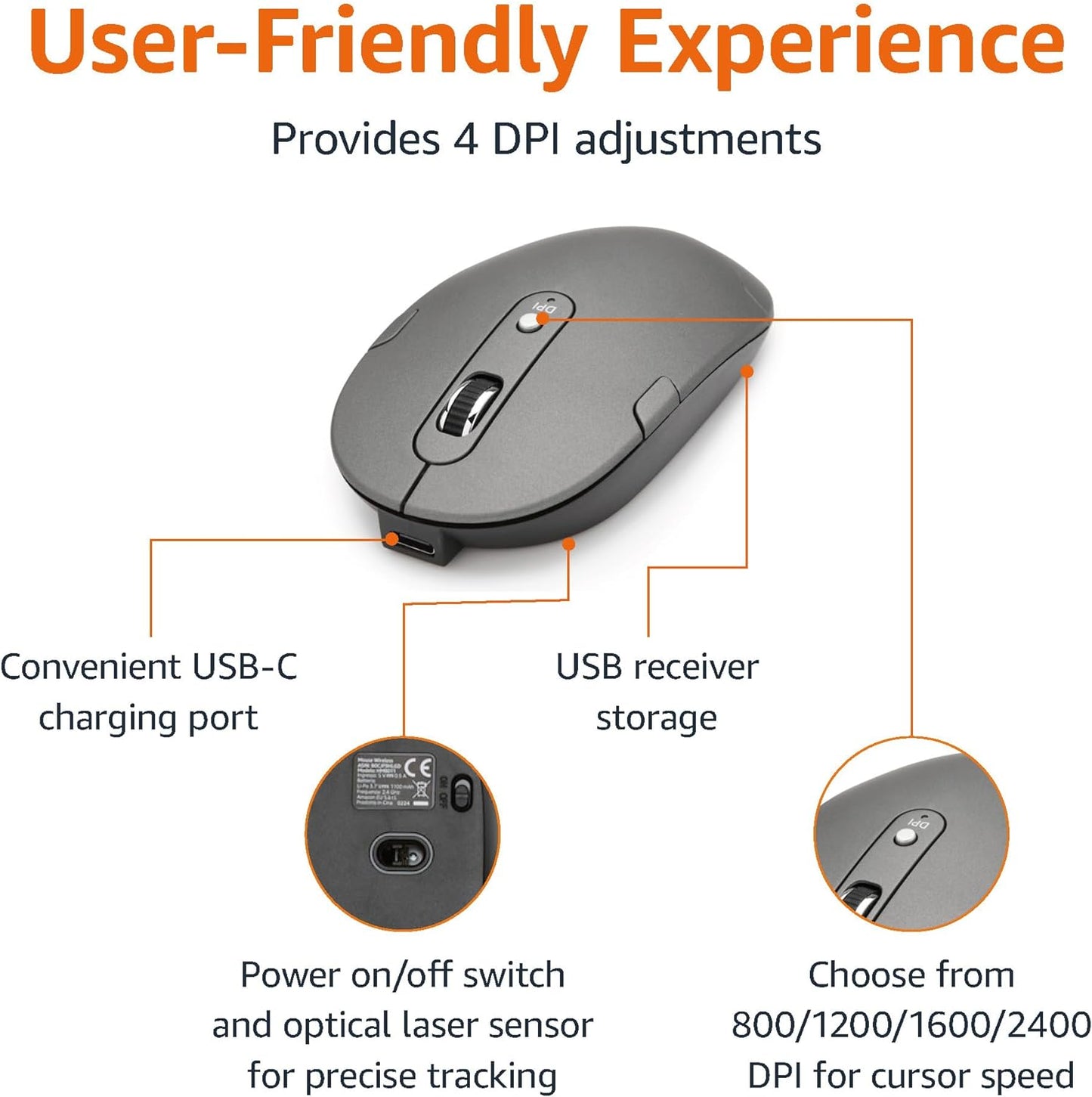 Amazon Basics Ultra Premium Wireless Keyboard and Mouse Combo - Rechargeable