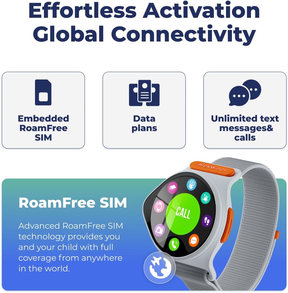 NickWatch GPS Tracking Smartwatch by Nickelodeon (NICKW001-2) App,Chat,Call