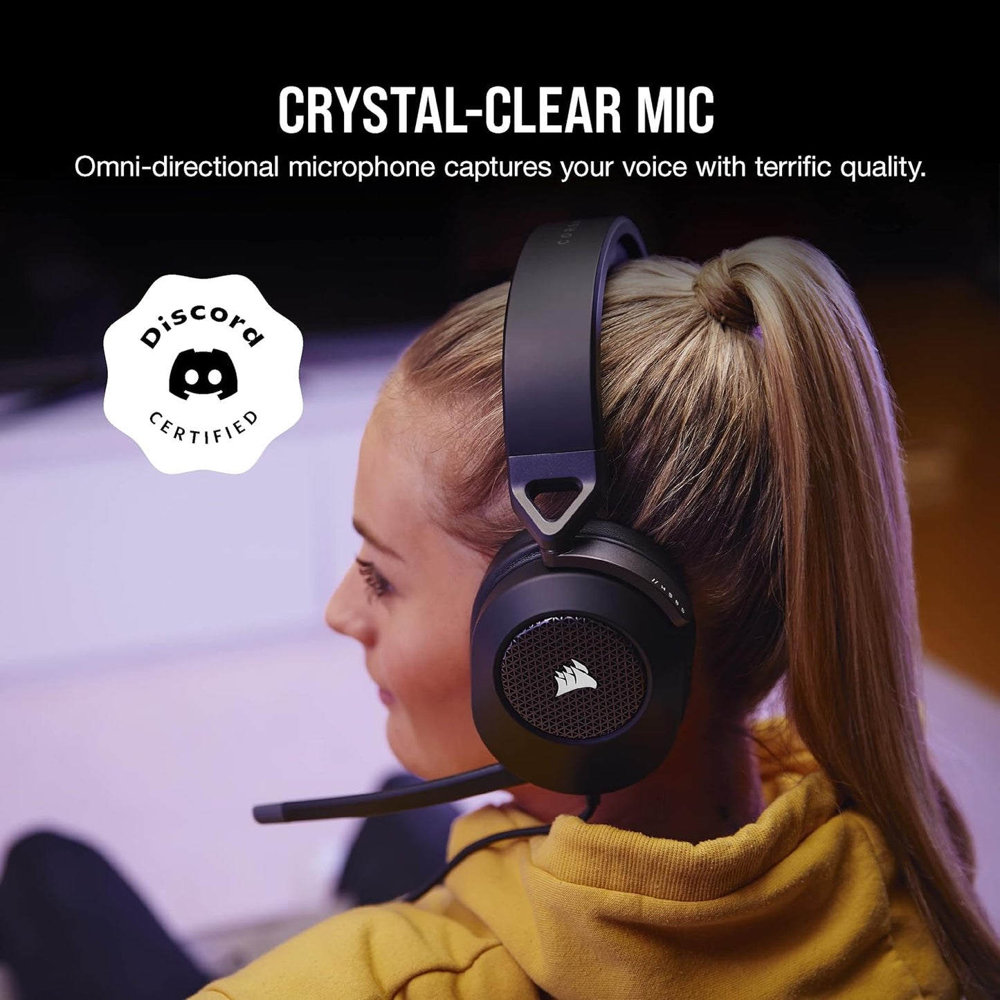 CORSAIR HS65 Surround Wired Gaming Headset – Dolby Atmos – PC, Mac, PS5, Xbox – Carbon