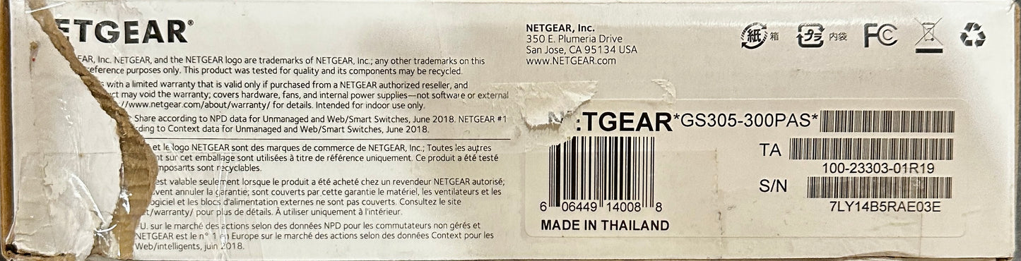 NETGEAR 5-Port Gigabit Ethernet Unmanaged Switch (GS305)