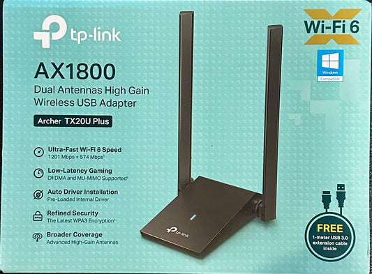 TP-Link AX1800 Archer TX20U Plus WiFi 6 USB Adapter for Desktop PC
