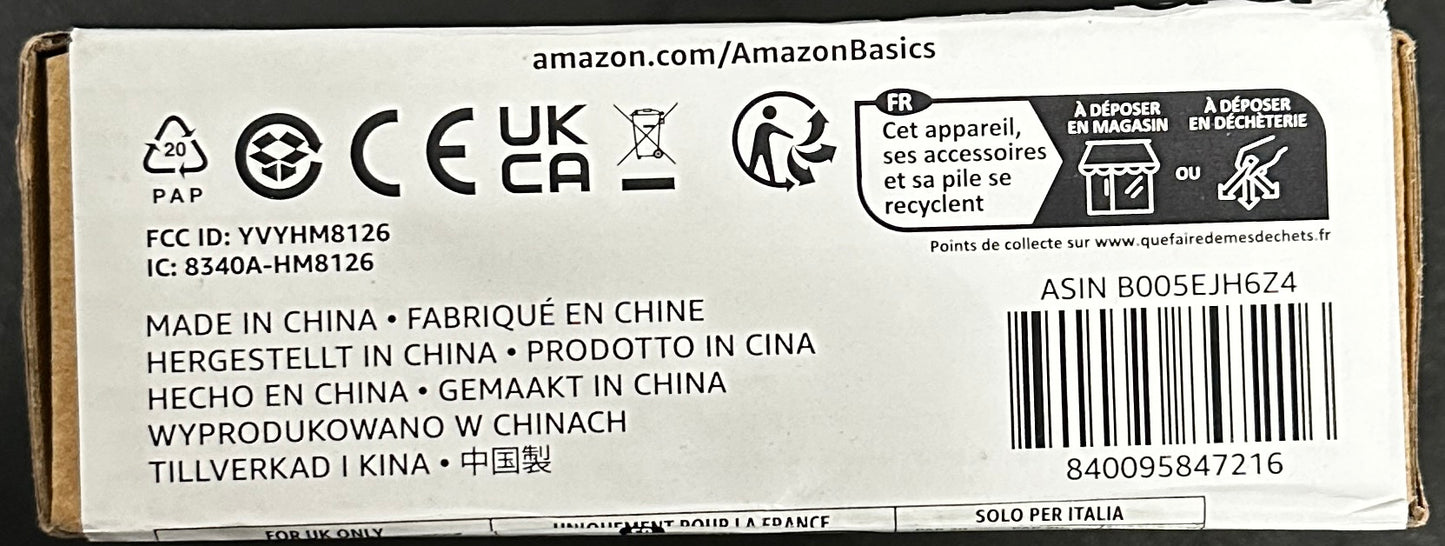 Amazon Basics 2.4GHz Wireless Optical Mouse – Nano Receiver, Black