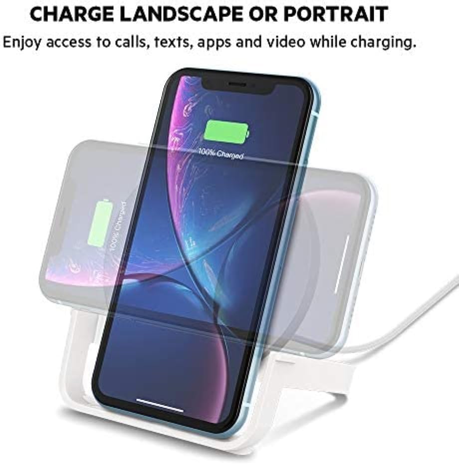 Belkin Quick Charge 10W Wireless Charger -Qi-Certified Charger Stand White
